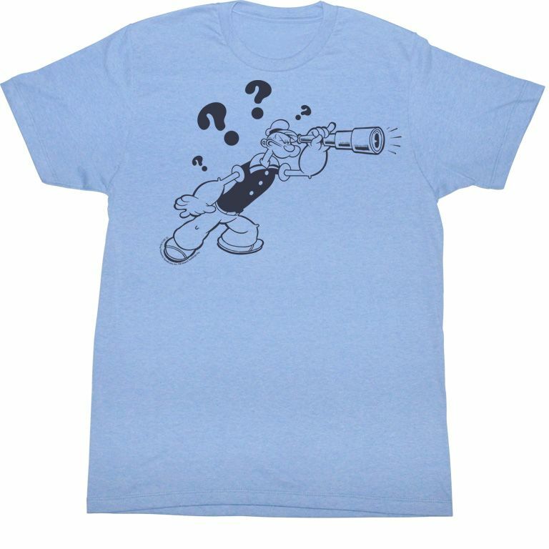 Popeye Whad Light Blue Heather Adult T-Shirt XXXL