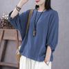 Retro Plus Size Women's Summer Batwing Sleeve Slimming Top