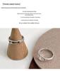 Yinruitai S925 Sterling Silver Heart Adjustable Women's Ring - Open, Cold Style, Versatile Fashion