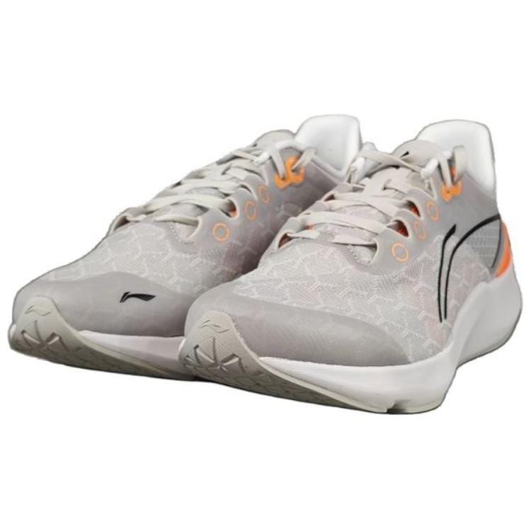 Li Ning Sports Life Collection Mesh Slip Resistant Abrasion Resistant Low Top Running Shoes Men's Gray AGLU235-3