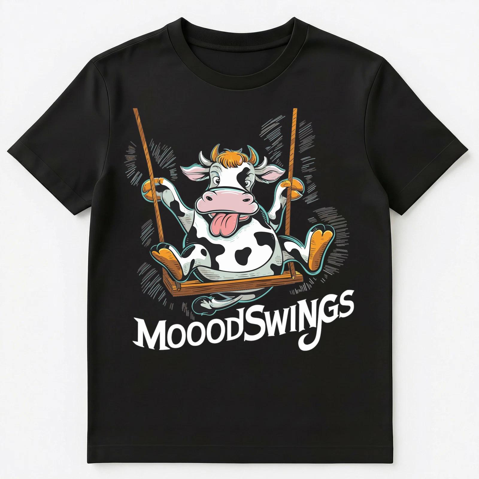 Funny Cow Mood Swings Pun Unisex T-Shirt XL