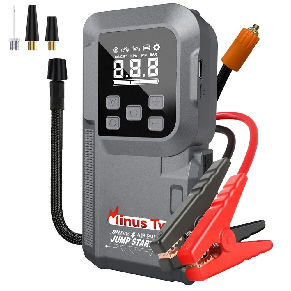 4-IN-1 Emergency Jump Starter 1000A, Car Battery Booster Power Bank with USB Quick Charge & LED Flashlight Auto Kit.