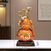 Luxury Persimmon Ruyi Gourd Apple Ornament for Living Room or Gift
