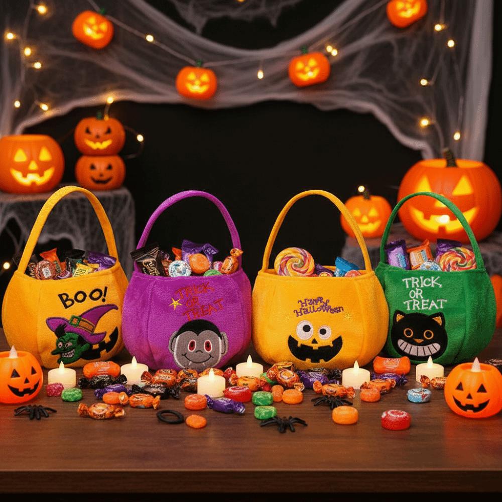 Gifts Pouch Halloween Candy Bag Ghost Trick-Or-Treat Candy Basket Pumpkin Candy Bucket  Children
