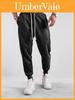 Sport Casual Pants For Men With Cotton Fabric And Elastic Waist For Autumn Outdoor Activities