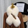 Women's Scarves New Fashionable Women's Neck Warmer Warm and Thickened Scarf Faux Fox Fur High-end and Elegant Choker