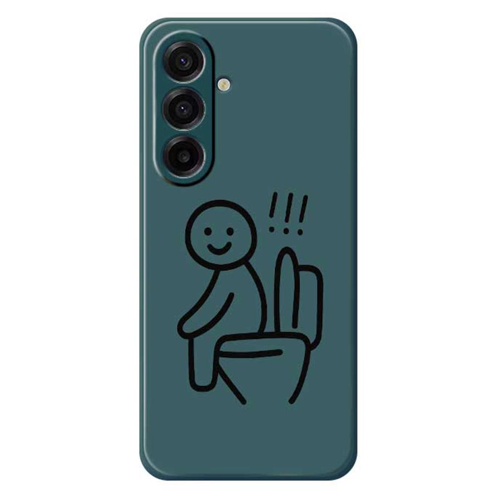 For Samsung Galaxy A17 5G Case Stickman Toilet Pattern Printing Straight Edge TPU Phone Back Cover