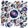 35-70pcs Futuristic Sci-Fi Stickers Explore The World Of Tech And Space Stationery Sticker Reward Diy Luggage Skateboard