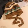 Vintage Fair Island style knitted pullover hat hat women's autumn and winter warm face small wool hat