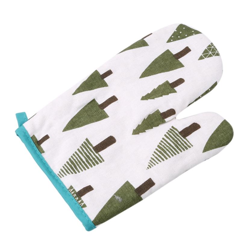 Kitchen Cooking Cotton Microwave Oven Gloves Mitts Pot Heat Proof ...