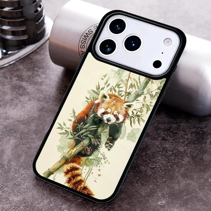Red Panda Phone Case for iPhone 17 16 15 Pro Max Air 14 13 12 11 Plus Shockproof Capa Cover