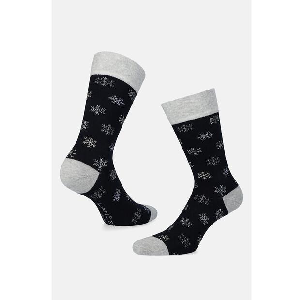 Lancerto Long Holiday Socks with Snowflakes