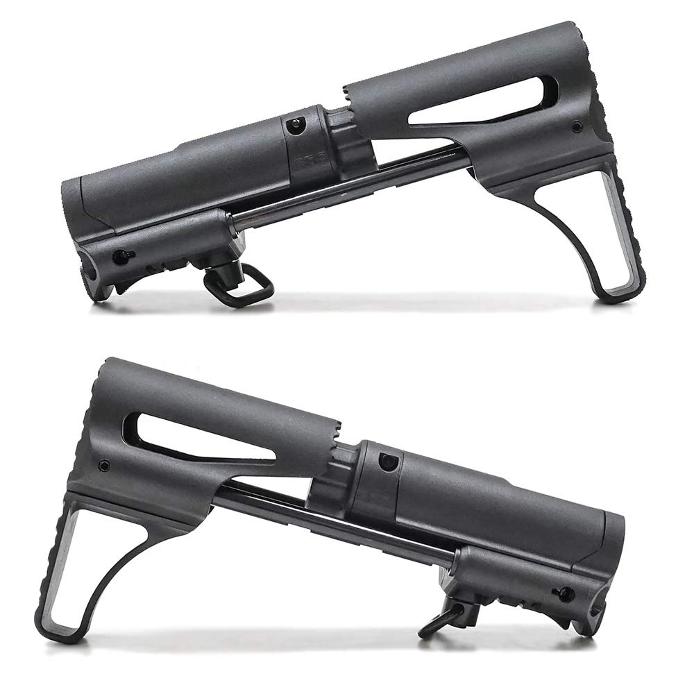 Ryohin Buhin Tokyo Marui Standard AEG M4 Compatible APS PDW CRS Stock - Sliding Stock Stringer Tank Stock/BK Black