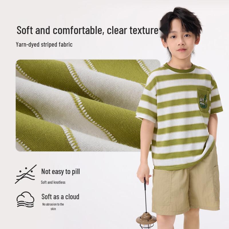 Boys' Casual Striped Short-Sleeve T-Shirt