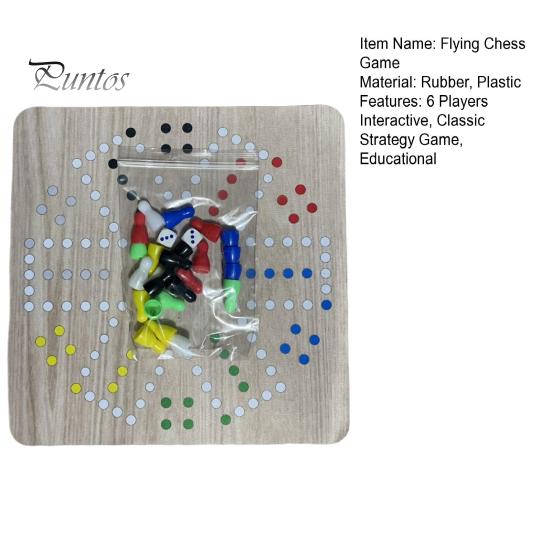 1 Set Fliegendes Schachspiel für 6 Spieler mit Schachbrett aus Gummi, 24 Schachfiguren, 2 Würfel, für Kinder und Erwachsene, Familienabend, interaktives klassisches Strategiespiel