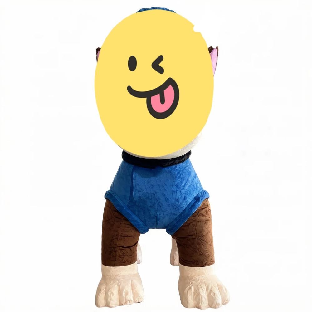 Four legged dog cartoon doll costume, inflatable doll. Standing design, no need for people to wear it! Widely applicable, essent 2m