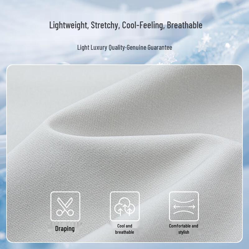 MONTAGUT Men's Summer Business Casual Elastic Waist Trousers