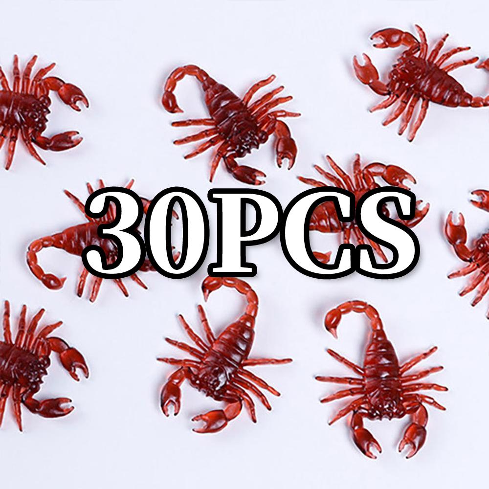 11-11pc Halloween Simulation Bug Spider Centipede Scorpion Bat Funny Fake Cockroach Toy Party Supplies DIY Party Decor Props