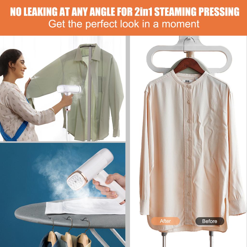 Steamer for Clothes 1000W Powerful Foldable Handheld Garment Steamer for Clothes and Fabrics 120ml Large Capacity Water Tank