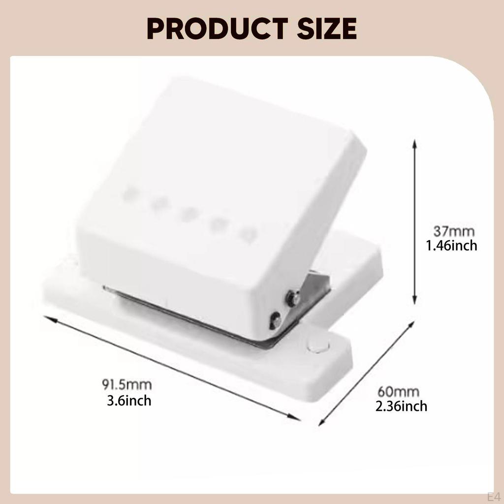 Punch Binding Machine Handheld Versatile Hole Puncher Hand Operated for A4 Loose Leaf Notebooks