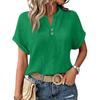 Womens Tops Short Sleeve Button V Neck Blouse Lightweight Summer Tops for Women Casual Shirts for Women Womens Clothing