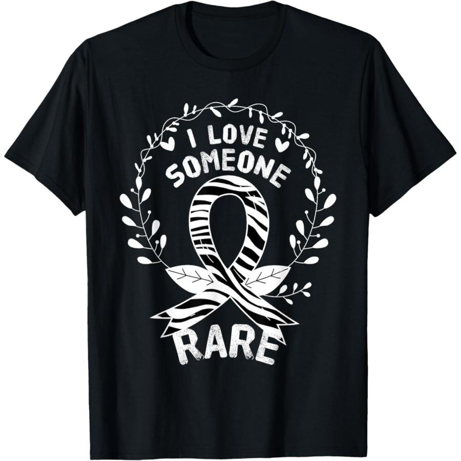 

Rare Disease Awareness I Love Someone Rare Zebra Ribbon Life T-Shirt XXXXXL чёрный