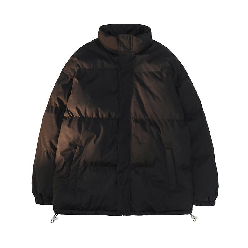 

Хлопковая куртка со стойкой, Мужское толстое хлопковое пальто, Теплая куртка-пуховик, Хлопковая куртка L чёрный