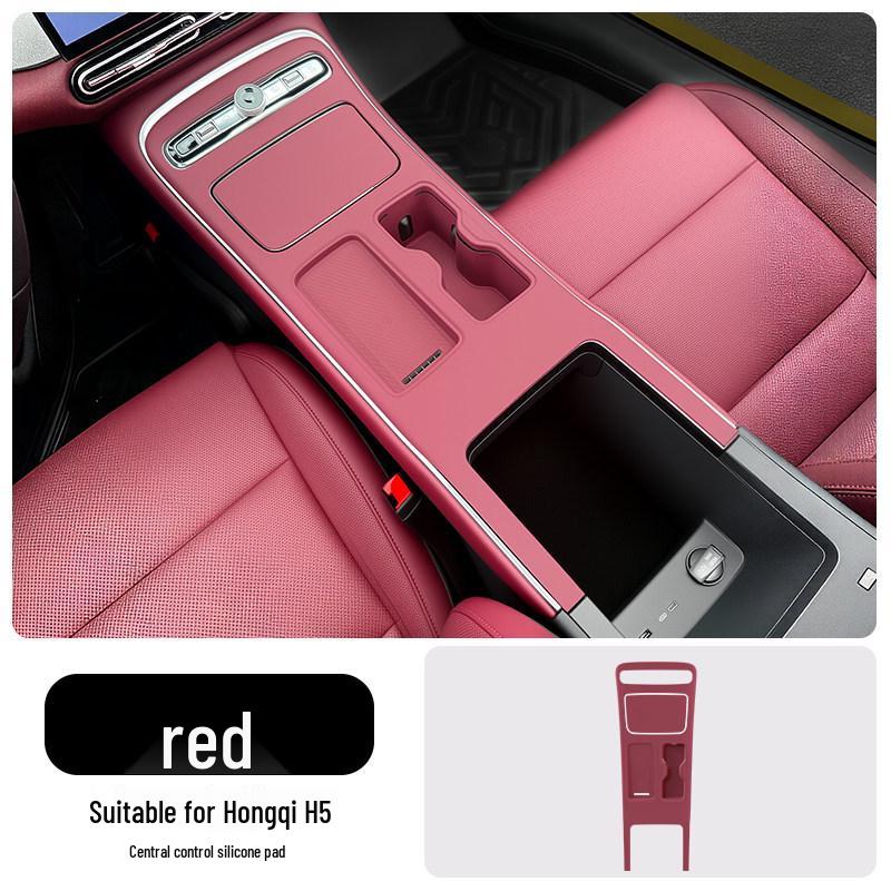 Silicone Protective Mat for 26 Hongqi H5 Models: Door Handle Grip, Slot Storage, & Window Lift Panel