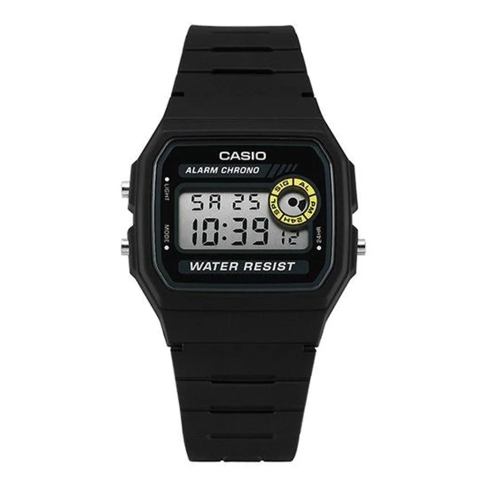 Unisex Digital Square Urethane Wristwatch (F 94WA 8HDG)