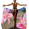 Women's Floral Print Cape and Bikini Beach Dress - Versatile Wear Options