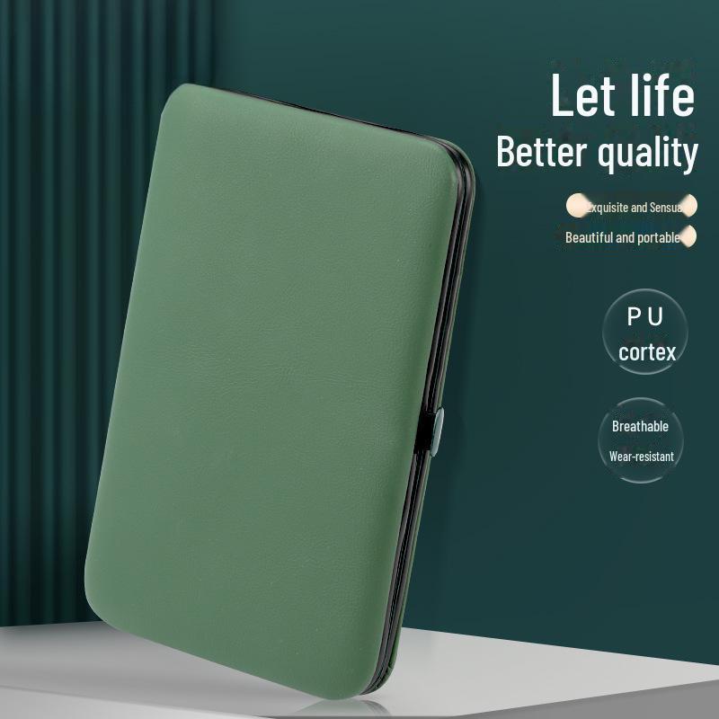 Set de tăietoare de unghii pentru manichiură, verde închis, din oțel inoxidabil, 26 de piese, cu tăietori pentru piele moartă, foarfece pentru unghii, unelte pentru unghii