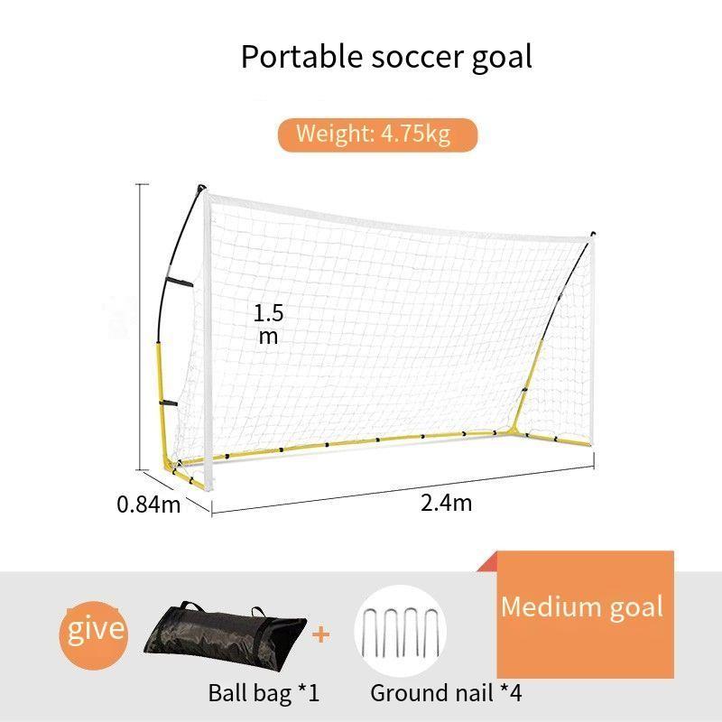 Outdoor Portable Three-a-side Futsal Children Youth Training Soccer Goal Quick Assembly Football Gate