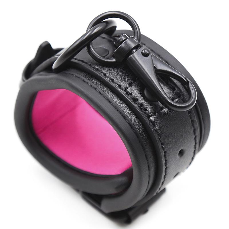 Leather Handcuffs for Erotic Play and Performance Props