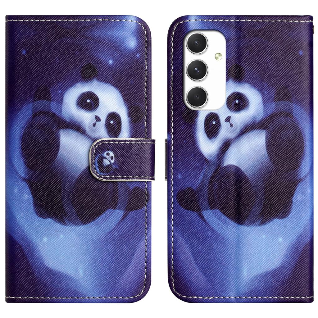 For Samsung Galaxy A16 5G/A16 4G Case Pattern Print PU Leather Wallet Phone Cover Cross Texture