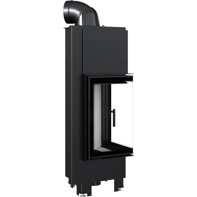 Steel fireplace KRATKI MBN left 10 kW Ø 200 self closing door