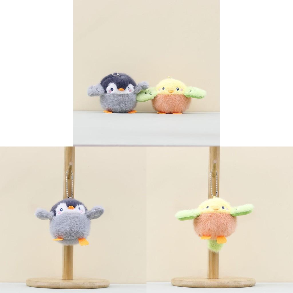 Adorable Penguin Plush Keychain For Students Grey Stuffed Toy Perfect For Backpack Decor