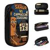 Italian Brainrot Funny Meme Vintage Pencil Cases Fashion Pen Box Bag Kids Large Storage School Supplies Gifts Pencilcases