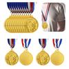 10Pcs Baseball Medals Award Medals 5cm Competition Prize Medals with Neck Ribbon Baseball Memorial Medal for Party Favors