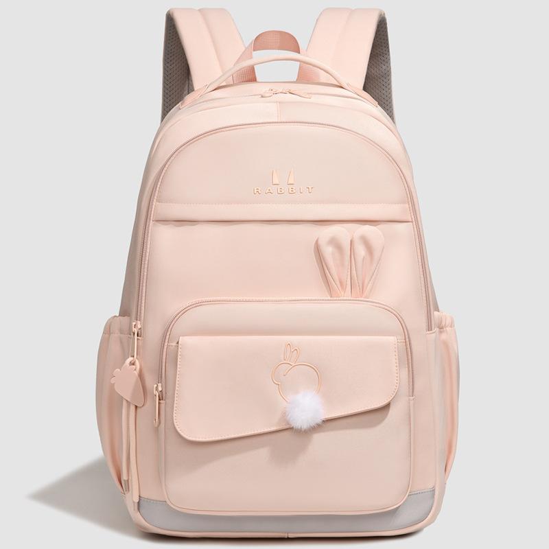 Schoolbag new high-value simple schoolbag versatile casual girls backpack large capacity junior high school student backpack