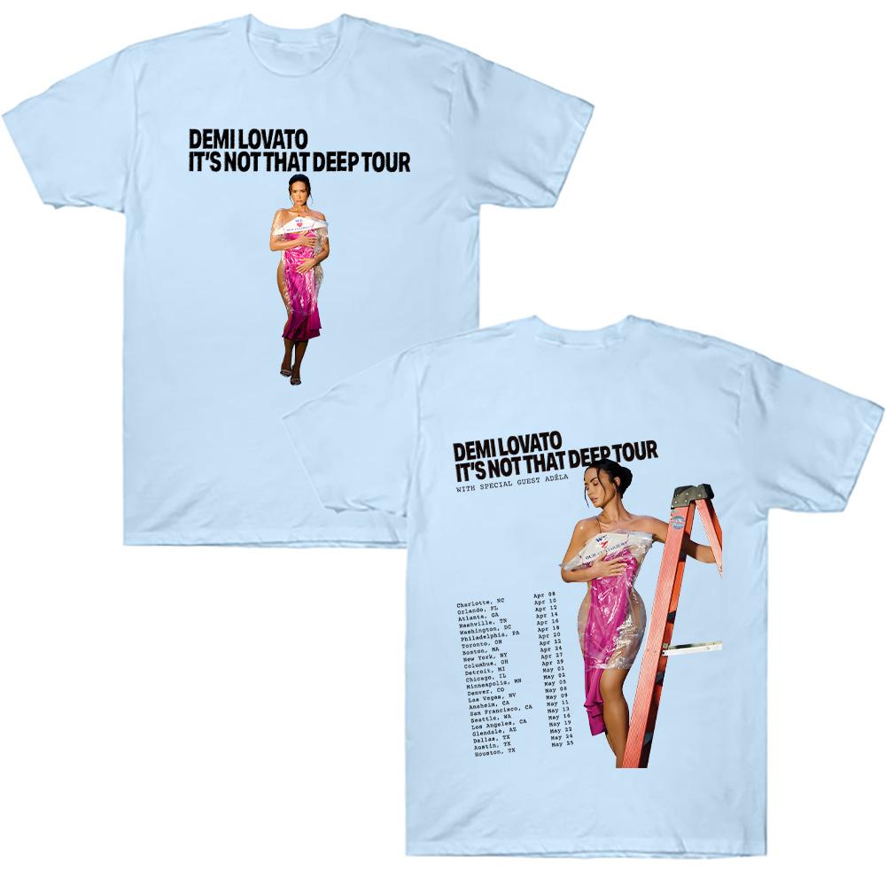 Demi Lovato It's Not That Deep Collection Tour Trička Unisex Bavlněné Tričko Vysoká Kvalita Měkké Pohodlné Tričko Perfektní Šik Oblečení