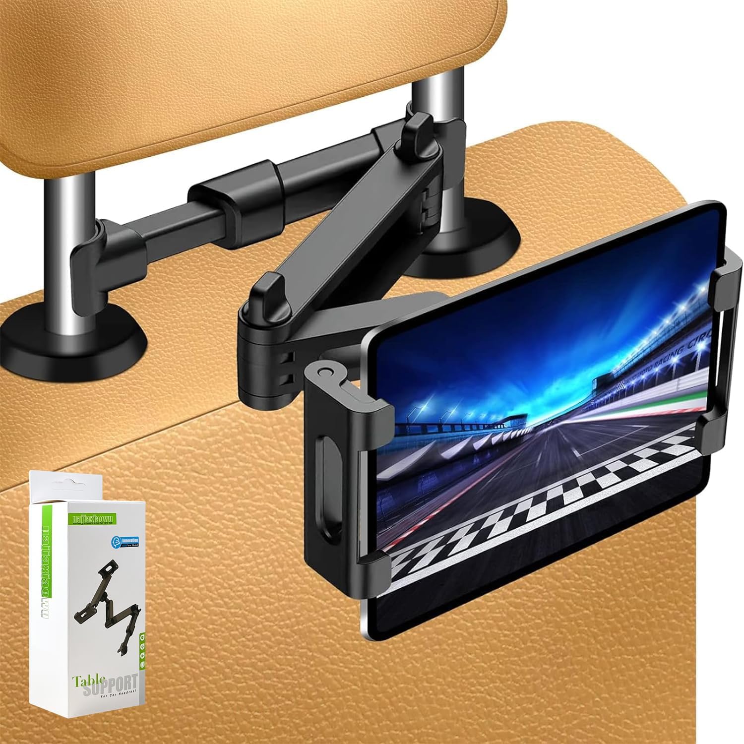Tablet Holder for Car, ipad Headrest Mount for 5.5-18.4 Inch ipad Car Tablet Holder with 360°Rotating Adjustable Trip Essential