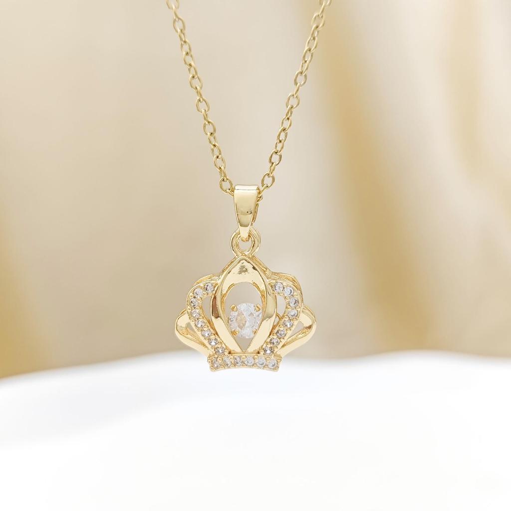 Agile Crown Necklace: Women's High-End Fashion Clavicle Chain - Trendy and Versatile Accessory