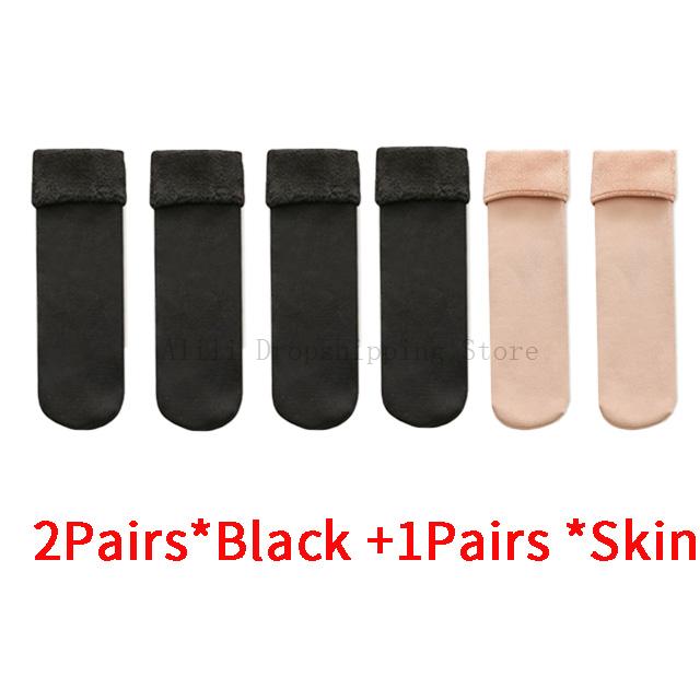 3 Paar Damen Winterstiefel Thermische Wollsocken Set Herren Gefütterte Socken Warme Fleece Socken Set Frau Zuhause Boden Dicke Strümpfe
