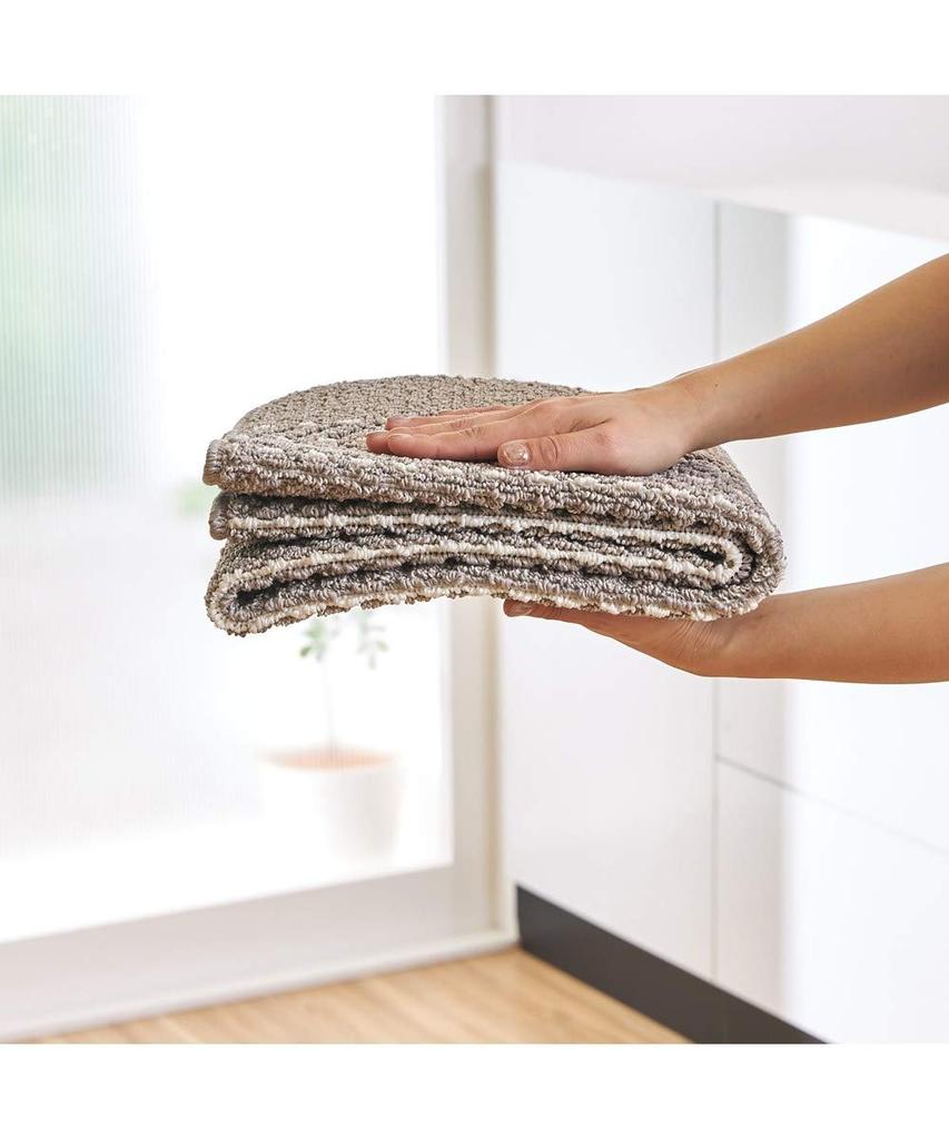 Kitchen Mat That Folds Up Small and Is Easy To Yutosei Herringbone 60 X 180 Green [Nissen] Japanese-made Wash, (approx.) Cm,