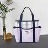 Bolsa de Praia de Malha à Prova de Areia Bolsa Tote de Praia com Vários Bolsos Bolsa Tote de Secagem Rápida Bolsa de Higiene Pessoal para Brinquedos Toalhas Piqueniques Acampamento Férias na Praia