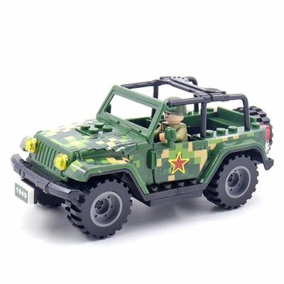 Off-road Araç Araba Askeri Askerler Silah Ordu Silah MiniFigür Parçaları Blokları Montaj Modeli Yapı Kitleri Çocuklar Eğitim Oyuncaklar