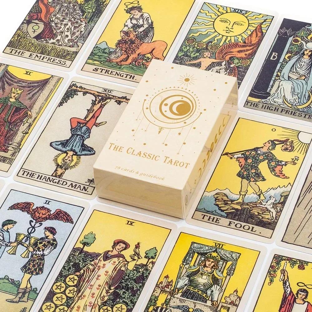 The Classic Tarot Cards Deck A 78Pcs For Easy Beginners Fate Fortune Telling Party Board Game,Holiday Party Game Tools