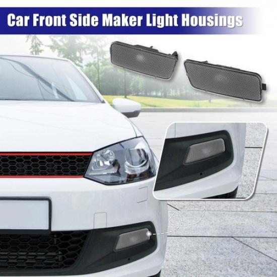 2 шт. Корпус бокового габаритного фонаря переднего бампера Подходит для VW Golf GTI Прозрачный Черный