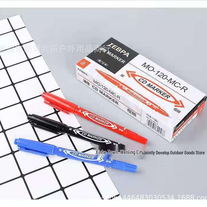 120 Double-Ended Oil-Based Markers: Perfect for Outlining and Taking Notes Double-ended красный