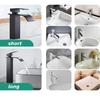 Waterfall Stainless Steel Wash Basin Faucet With Hot and Cold Water Pipe Toilet Wash Basin Bathroom Kitchen Home